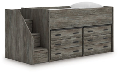 Frandern Twin Loft Bed with Drawer Storage