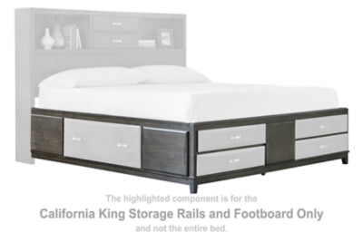 Caitbrook California King Storage Rails and Footboard