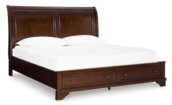 Pie de cama Trellington King con somier de láminas enrollables