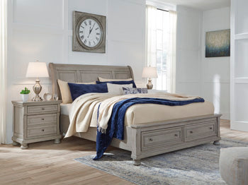 Largueros de cama Queen Lettner con somier de láminas