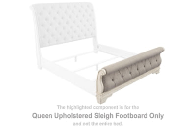 Pie de cama tapizado Realyn Queen tipo trineo