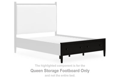 Pie de cama de almacenamiento Queen Portdown