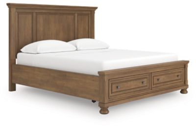 Cama Vandenmore tamaño California King con paneles y almacenaje