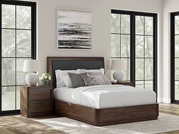 Pie de cama con listones de panel Queen Kendamor