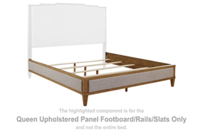 Sharlance Queen Upholstered Panel Footboard/Rails/Slats