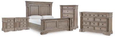 Cama King Blairhurst, tocador, cómoda y 2 mesitas de noche
