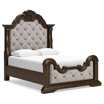 Pie de Cama Tapizado Maylee Queen con Láminas