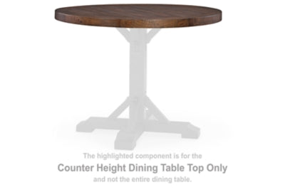 Superficie de mesa de comedor de altura de mostrador Valebeck