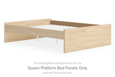Paneles de cama de plataforma Queen Onita