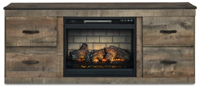 Mueble de TV Trinell con chimenea eléctrica
