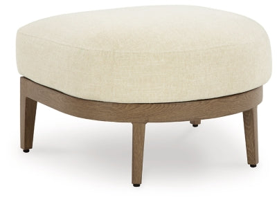 Puf otomano para exterior Serene Bay con cojín