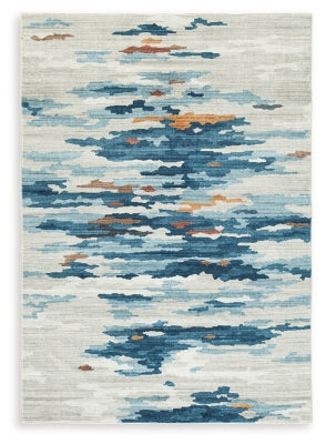 Vinlett 5' x 7' Washable Rug