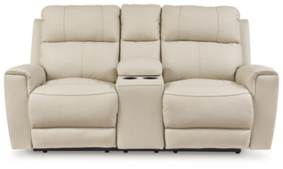 Sofá biplaza reclinable eléctrico Dahlmoore con consola