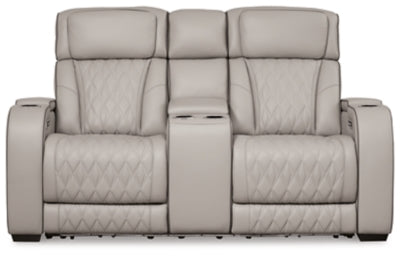 Sofá reclinable biplaza Boyington con consola